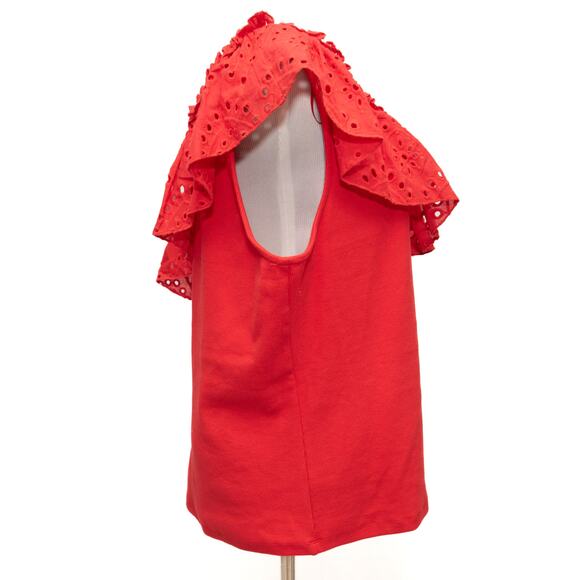 Tru Luxe Jeans Red One Shoulder Summer Top Size XL - Picture 4 of 8